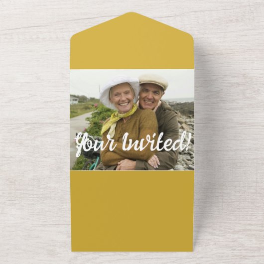 50ste Jubileum All in One Wedding All In One Uitnodiging (Buitenkant)