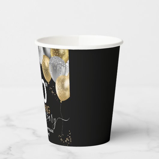50ste Jubileum ballonnen Papieren Bekers (Links)