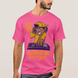 50ste Jubileum Black History DJ Dance Rapper Hip T-shirt