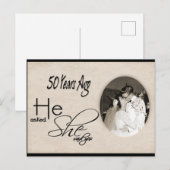 50ste Jubileum Briefkaart bruiloft (Voorkant / Achterkant)