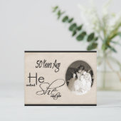 50ste Jubileum Briefkaart bruiloft (Staand voorkant)