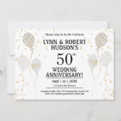 50ste Jubileum Elegant Gold Kaart (Voorkant)