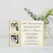 50ste Jubileum en nu twee fotonodigingen Kaart (Staand voorkant)