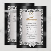 50ste Jubileum feestuitnodiging Damask Kaart (Voorkant / Achterkant)