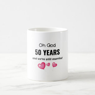 50ste Jubileum Gift Wedding Funny voor hem of haar Koffiemok