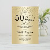 50ste Jubileum - Gold Black Kaart (Staand voorkant)