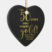 50ste Jubileum - Golden Wedding Ceramic Ornament (Rechts)