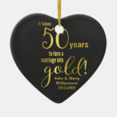 50ste Jubileum - Golden Wedding Ceramic Ornament (Voorkant)
