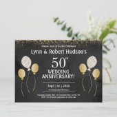 50ste Jubileum Golden Wedding Party Kaart (Staand voorkant)