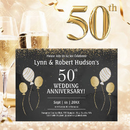50ste Jubileum Golden Wedding Party Kaart