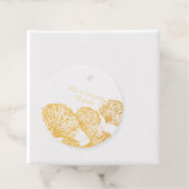 50ste Jubileum-gouden bladeren Bedankjes Labels (Met doos)