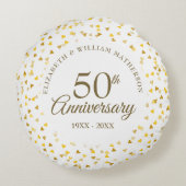 50ste jubileum Gouden Harten Rond Kussen (Achterkant)