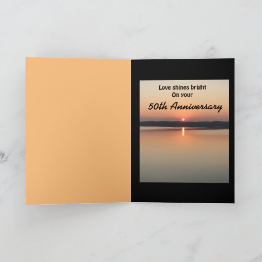 50ste Jubileum Irish Blessing Love Shines Kaart (Binnen)