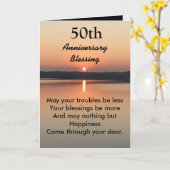 50ste Jubileum Irish Blessing Love Shines Kaart (Gele Bloem)