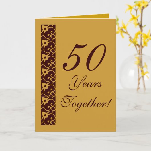 50ste Jubileum Kaart van Janz (Gele Bloem)