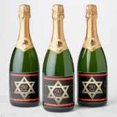 50ste Jubileum Mazel Tov! set van drankenetiketten Sparkling Wijnetiket (Flessen)