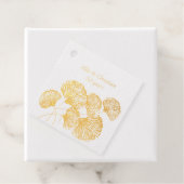 50ste Jubileum met weddenschap Golden Leaves Bedankjes Labels (Met doos)