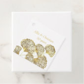 50ste Jubileum met weddenschap Golden Leaves Bedankjes Labels (In situ)