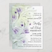 50ste Jubileum Paarse Floral Kaart (Voorkant / Achterkant)