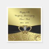 50ste Jubileum-papier voor weddenschappen Servetten (Voorkant)