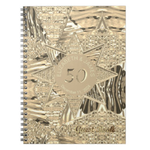 50ste Jubileum-partij Golden Wedding Guest Book Notitieboek