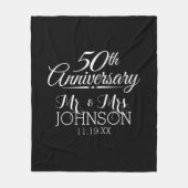 50ste Jubileum ter gelegenheid van het huwelijk -  Fleece Deken (Voorkant)