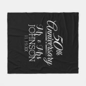 50ste Jubileum ter gelegenheid van het huwelijk -  Fleece Deken (Voorkant (Horizontaal))