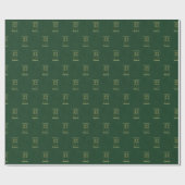 50ste Jubileum van de Ordination Green Leather Kij Cadeaupapier (Vlak)