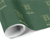 50ste Jubileum van de Ordination Green Leather Kij Cadeaupapier (Rol Hoek)