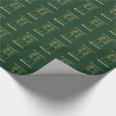 50ste Jubileum van de Ordination Green Leather Kij Cadeaupapier (Hoek)
