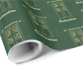 50ste Jubileum van de Ordination Green Leather Kij Cadeaupapier