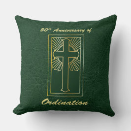 50ste Jubileum van de Ordination Green Leather Kij Kussen