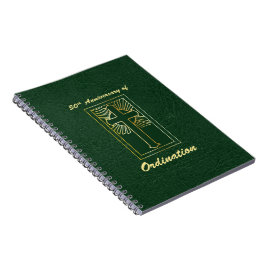 50ste Jubileum van de Ordination Green Leather Kij Notitieboek
