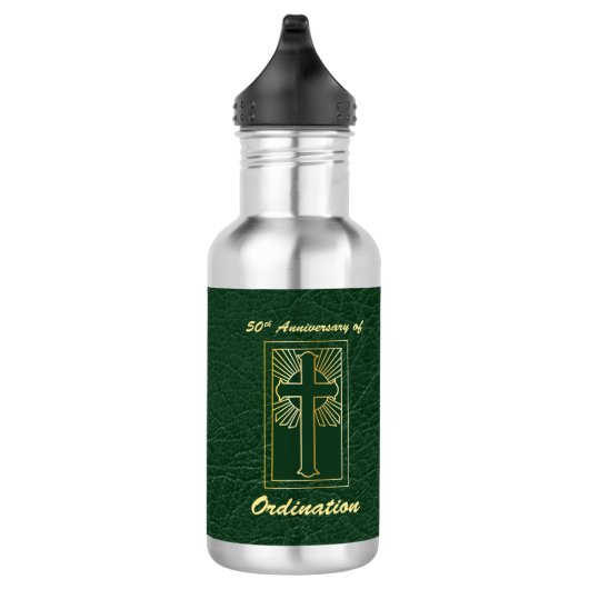50ste Jubileum van de Ordination Green Leather Kij Waterfles (Rechts)