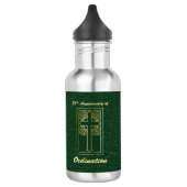 50ste Jubileum van de Ordination Green Leather Kij Waterfles (Links)