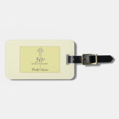 50ste Jubileum van de priester met ingegraveerd kr Bagagelabel (Voorkant horizontaal)