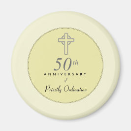 50ste Jubileum van de priester met ingegraveerd kr Magneet