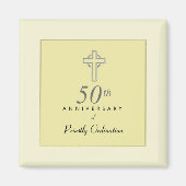 50ste Jubileum van de priester met ingegraveerd kr Magneet (Voorkant)