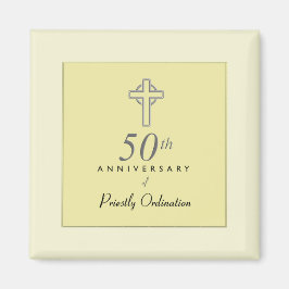 50ste Jubileum van de priester met ingegraveerd kr Magneet