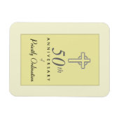 50ste Jubileum van de priester met ingegraveerd kr Magneet (Horizontaal)