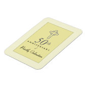 50ste Jubileum van de priester met ingegraveerd kr Magneet (Linkerzijde)