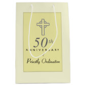 50ste Jubileum van de priester met ingegraveerd kr Medium Cadeauzakje (Voorkant)