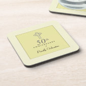 50ste Jubileum van de priester met ingegraveerd kr Onderzetter (Linkerzijde)