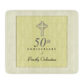 50ste Jubileum van de priester met ingegraveerd kr Snijplank (Voorkant)