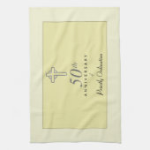 50ste Jubileum van de priester met ingegraveerd kr Theedoek (Verticaal)