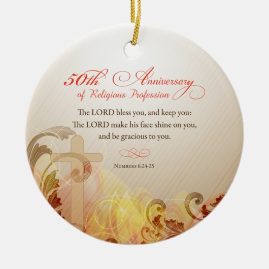 50ste Jubileum van het godsdienstberoep, Nun Keramisch Ornament (Voorkant)