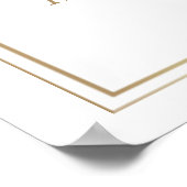 50ste Jubileum van het huwelijk Roze Roses Foliage Poster (Hoek)