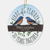 50ste Jubileum van het huwelijk, Vleetvogels van e Keramisch Ornament (Links)