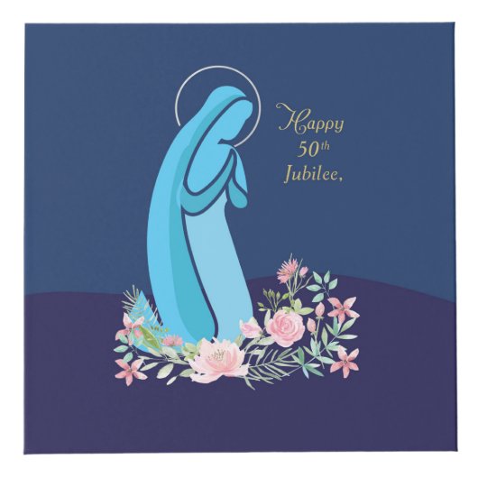 50ste Jubileum van het religieuze leven Nun roze v Kubus (Voorkant)