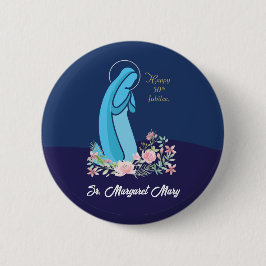 50ste Jubileum van het religieuze leven Nun roze v Ronde Button 5,7 Cm
